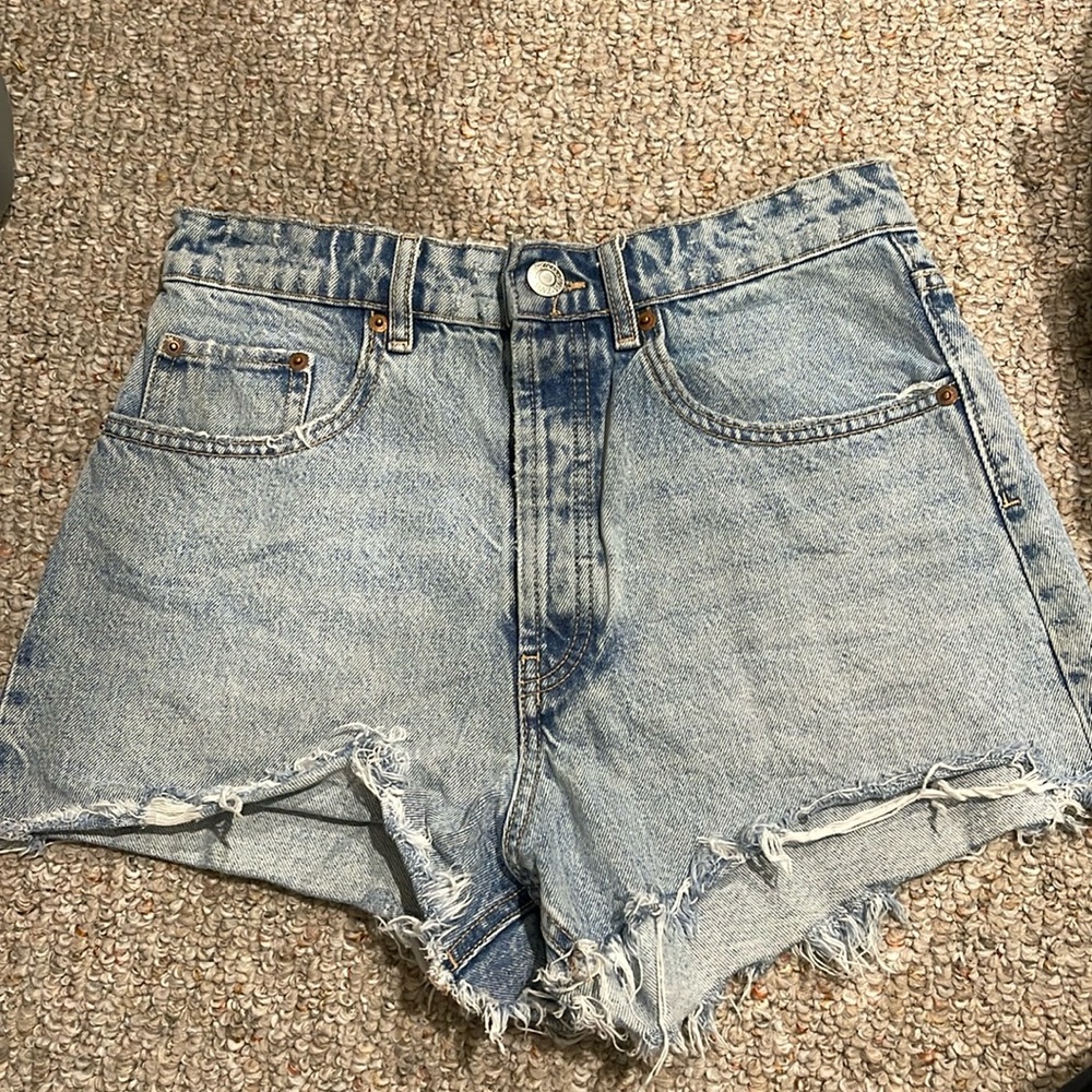 Zara High Rise Jean Shorts
